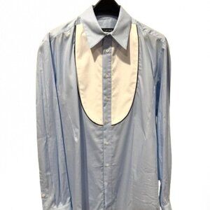 Tom Rebl Italian Designer Bib Front Dress Shirt - Size 52 (US L/42)